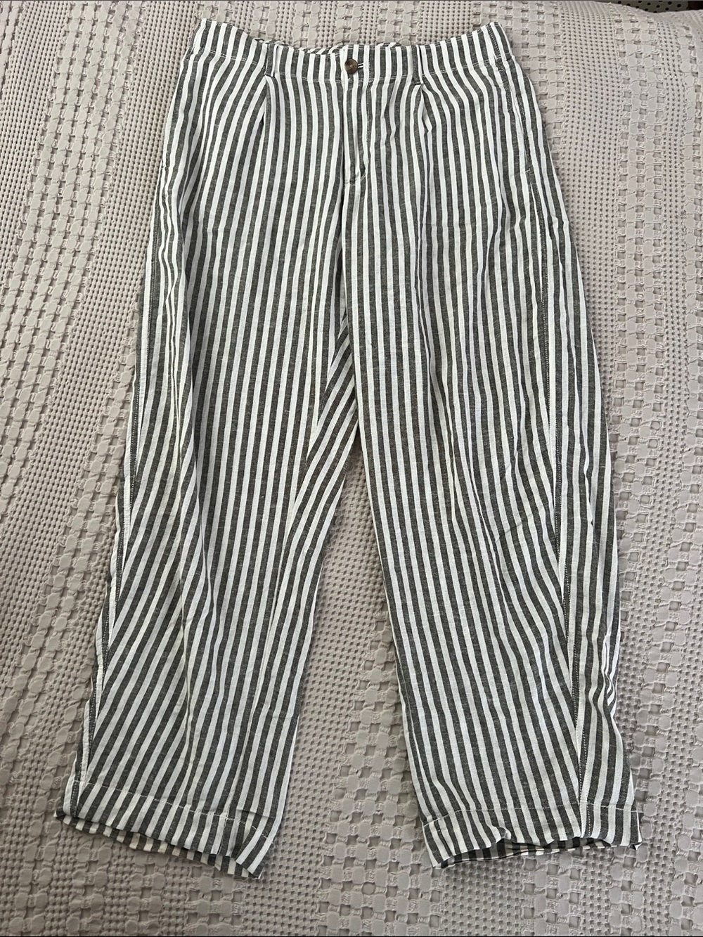 GAP Stripe Linen Easy Pants